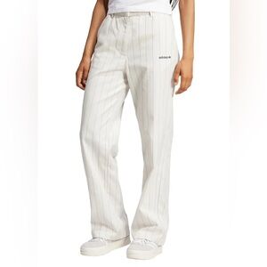 NWT Adidas Originals Pinstripe Loose Twill Pants Trousers size 2